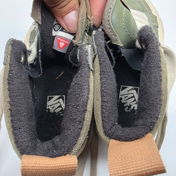 Vans Sk8 Hi MTE 1 Kids Size 12.5 Olive Green High Top Shoes Winter Warm Outdoors - Picture 7 of 14